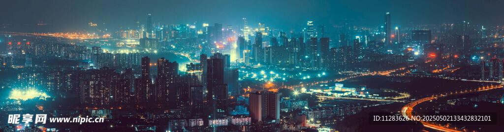城市夜景璀璨灯光秀