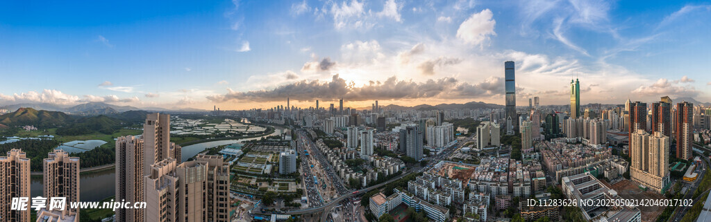 城市全景俯瞰壮丽景观