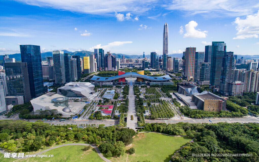 都市繁华景观俯瞰图