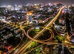 城市夜景中的繁华立交桥