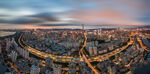 城市璀璨夜景俯瞰图