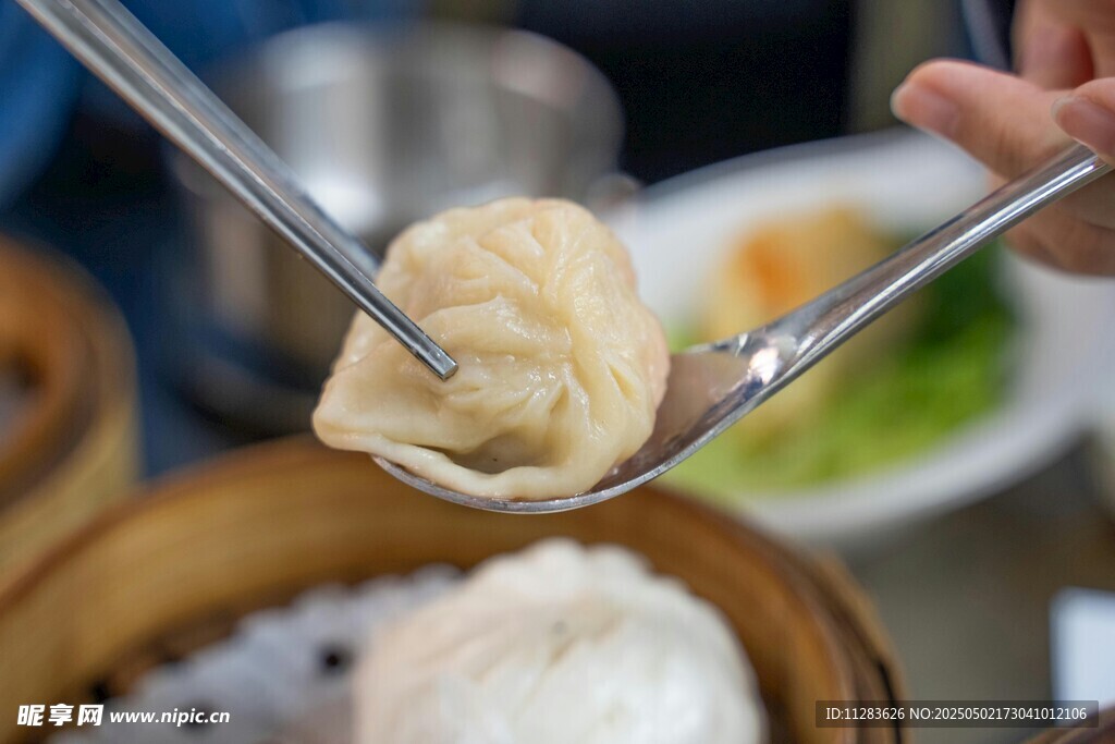 美味小笼包特写