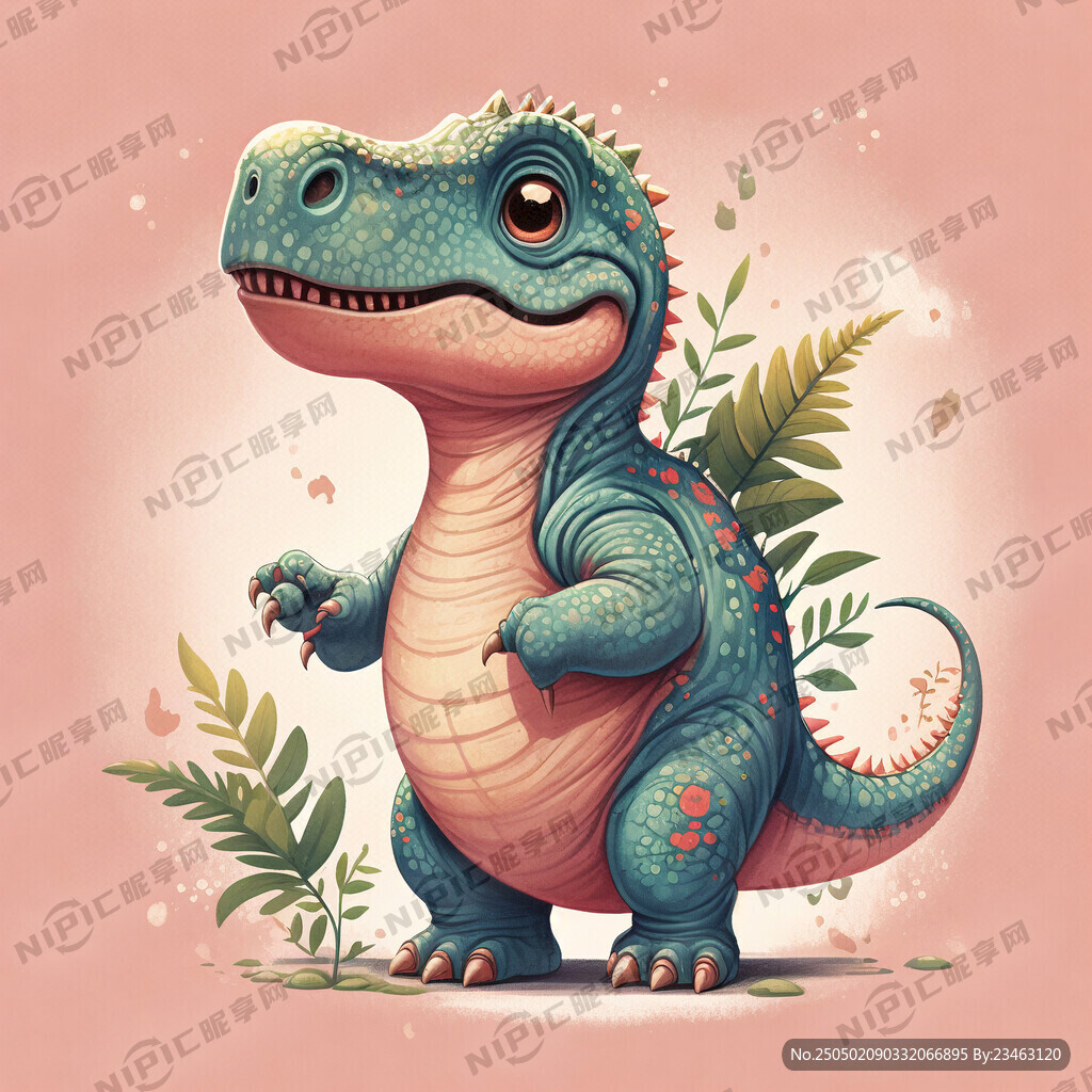 恐龙 萌萌可爱 插画