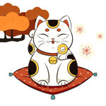 招财猫插画 