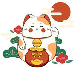 招财猫插画