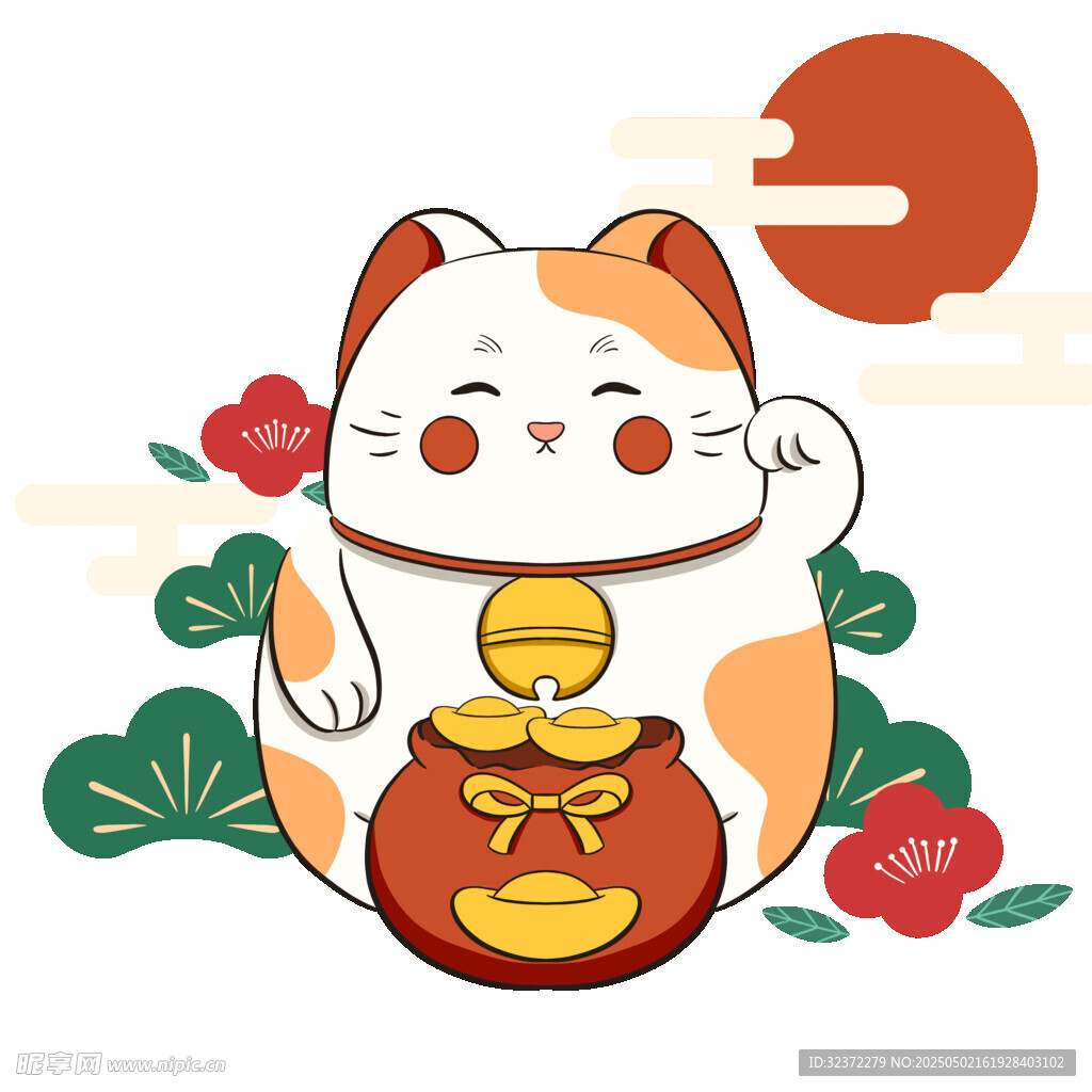 招财猫插画