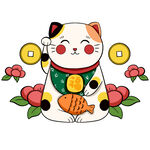 招财猫插画 