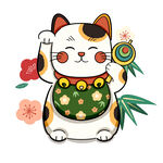 招财猫插画 