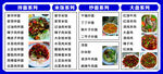 菜单价目表