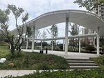 现代户外白色景观廊架