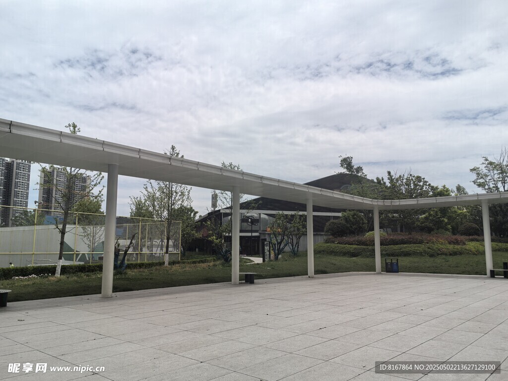 户外休闲廊架景观空间
