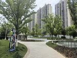 城市公园中的休闲步道景观