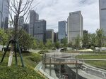 城市中的现代景观公园