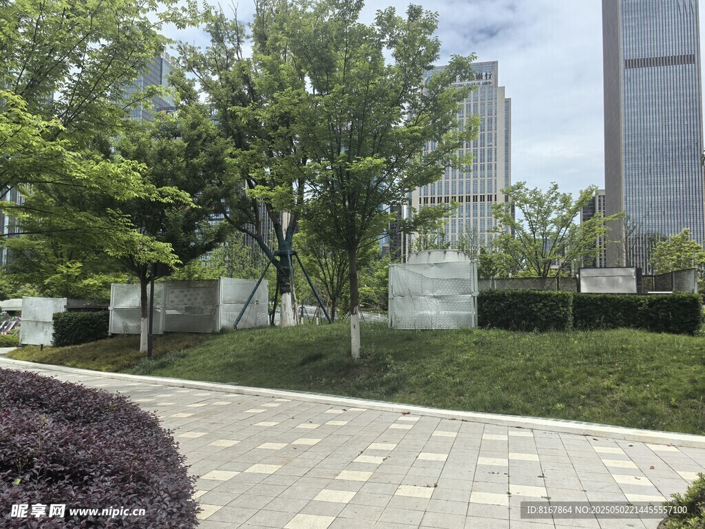城市中的静谧绿化景观
