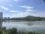 湖畔城市风光美景