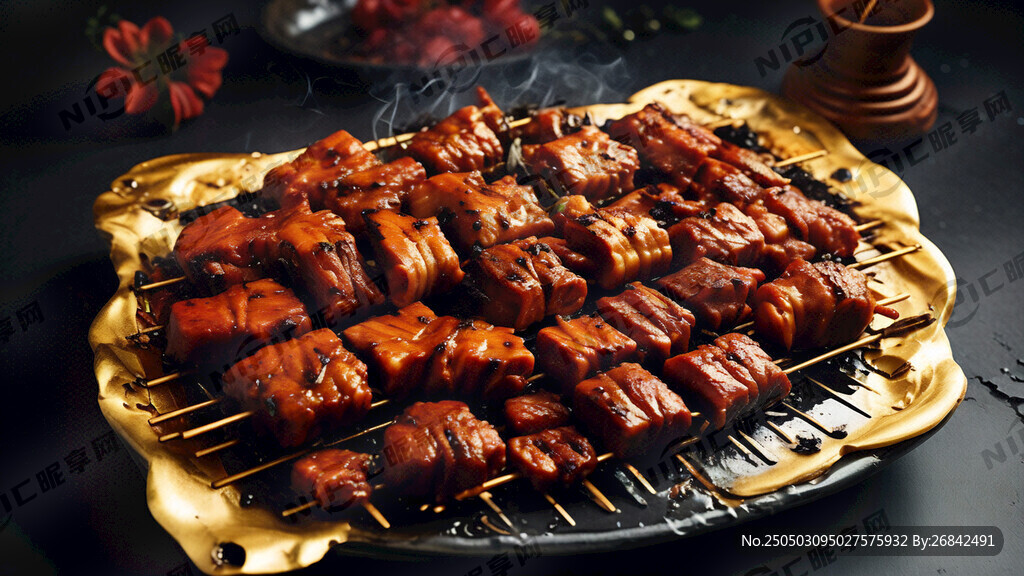 炙燃香烤肉 门头艺术字