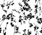 黑白花卉图案纹理背景