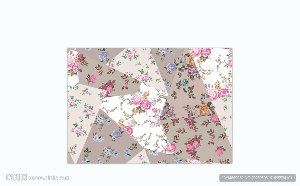 花卉图案布料纹理展示