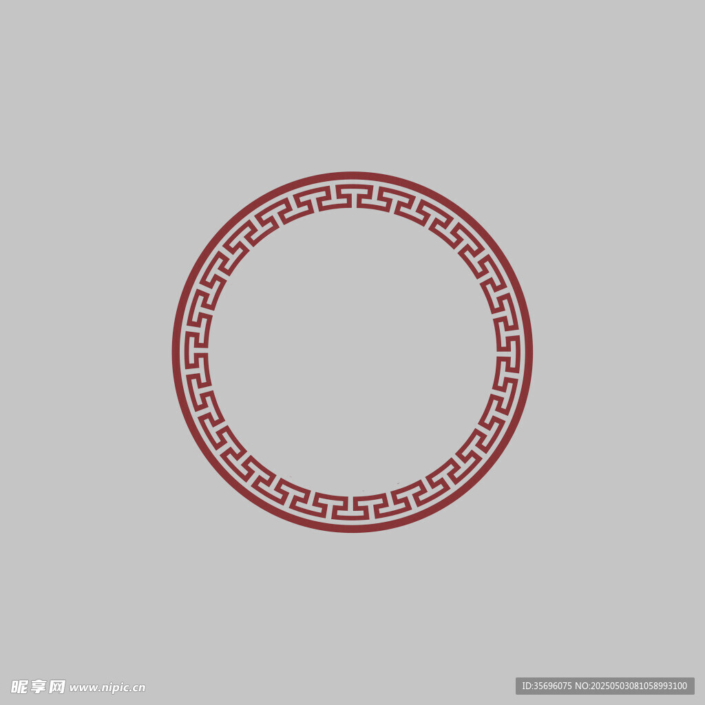 中式传统圆形花纹图案