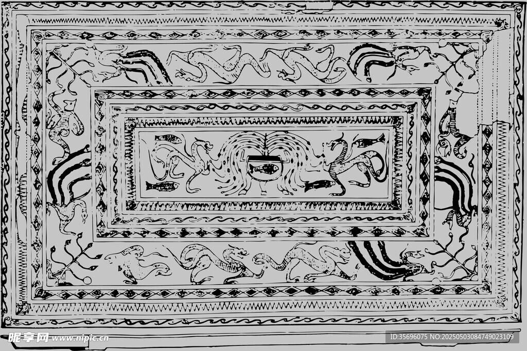 古代精美图案装饰纹样