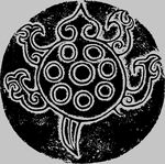 传统莲花纹圆形图案