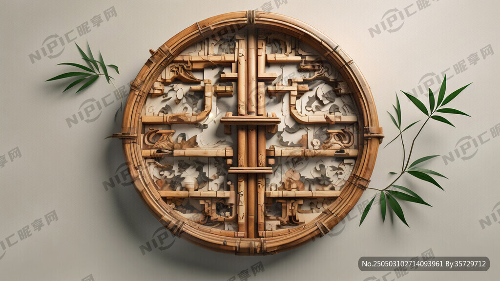 竹简设计 光影 3D效果