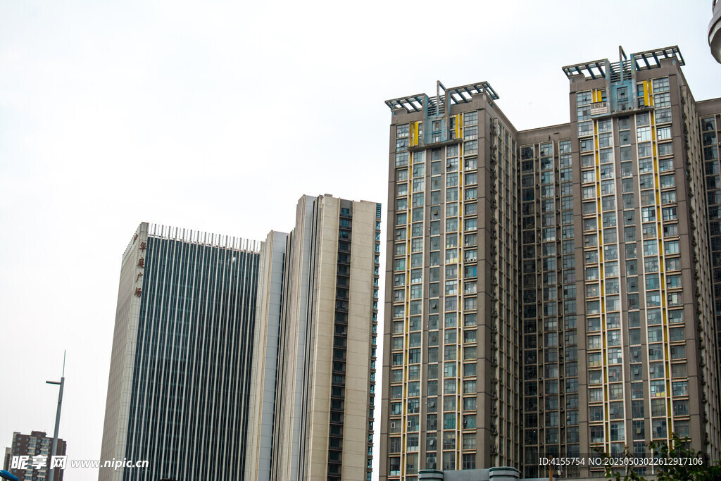 城市高楼建筑群景观