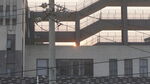 夕阳下的在建建筑