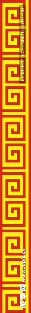 回形边框 中式几何图案装饰元素