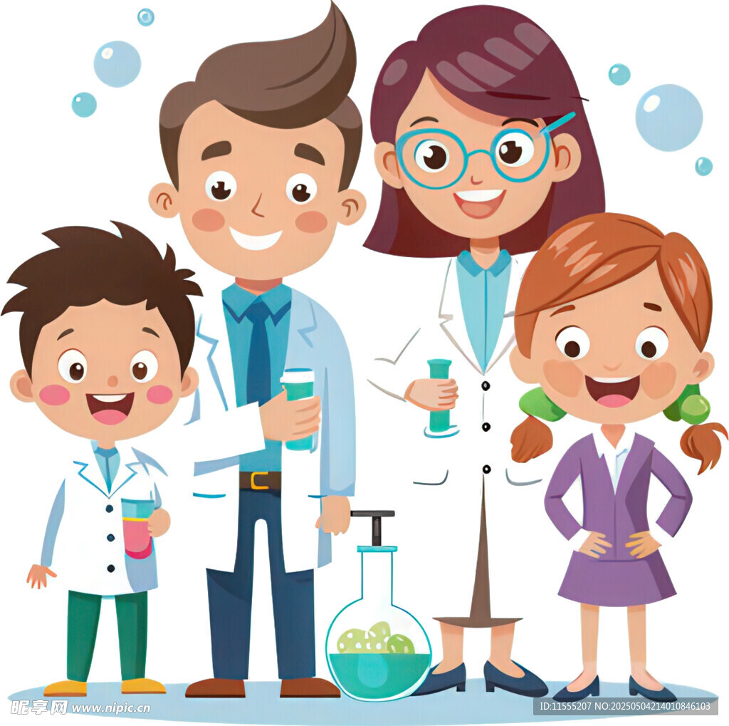 欢乐的科学亲子互动时刻