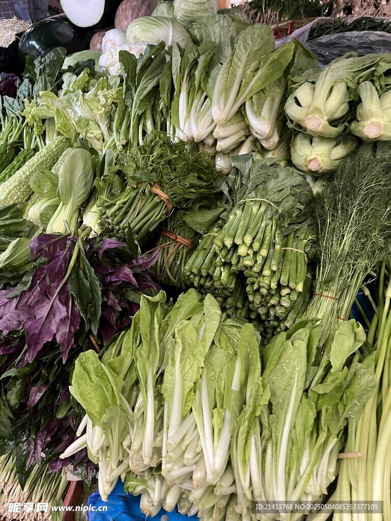 新鲜多样蔬菜
