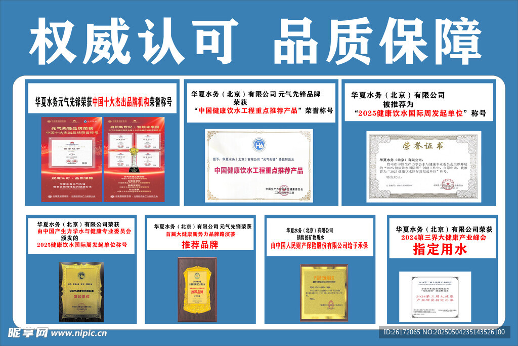 企业荣誉资质展示