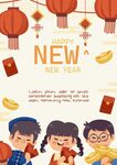 欢乐儿童迎新年场景