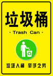 垃圾桶标识牌