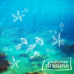 海洋生物夏日梦幻插画