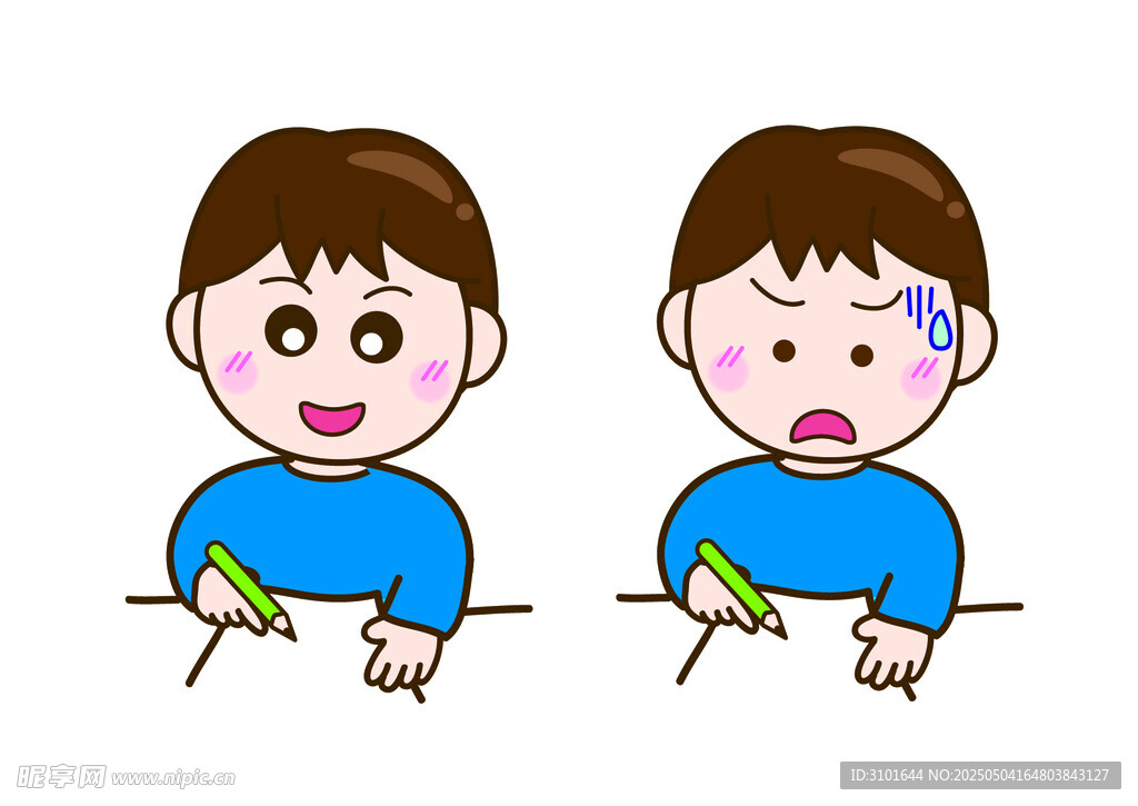 男孩表情