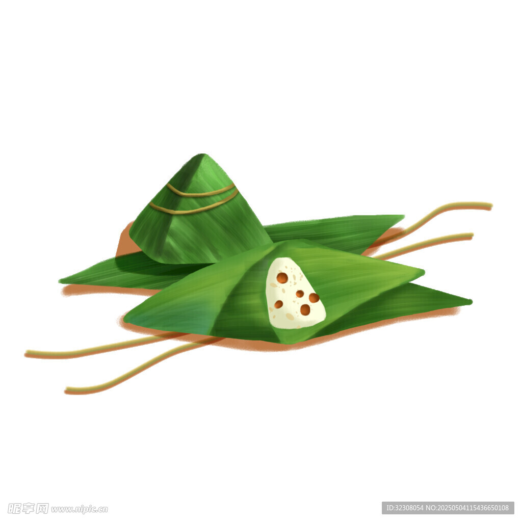 粽叶上的美味粽子