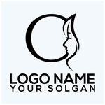 简约女性logo图案