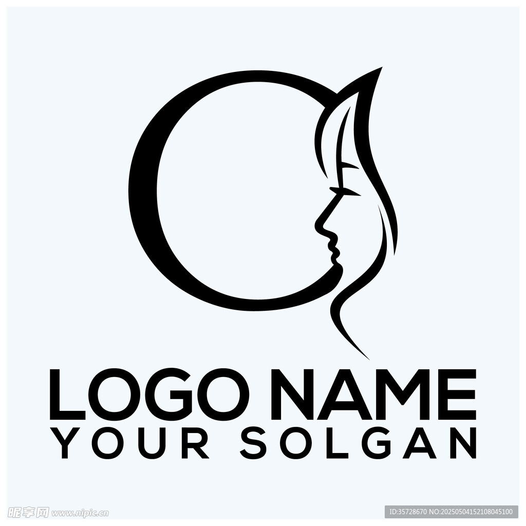 简约女性logo图案