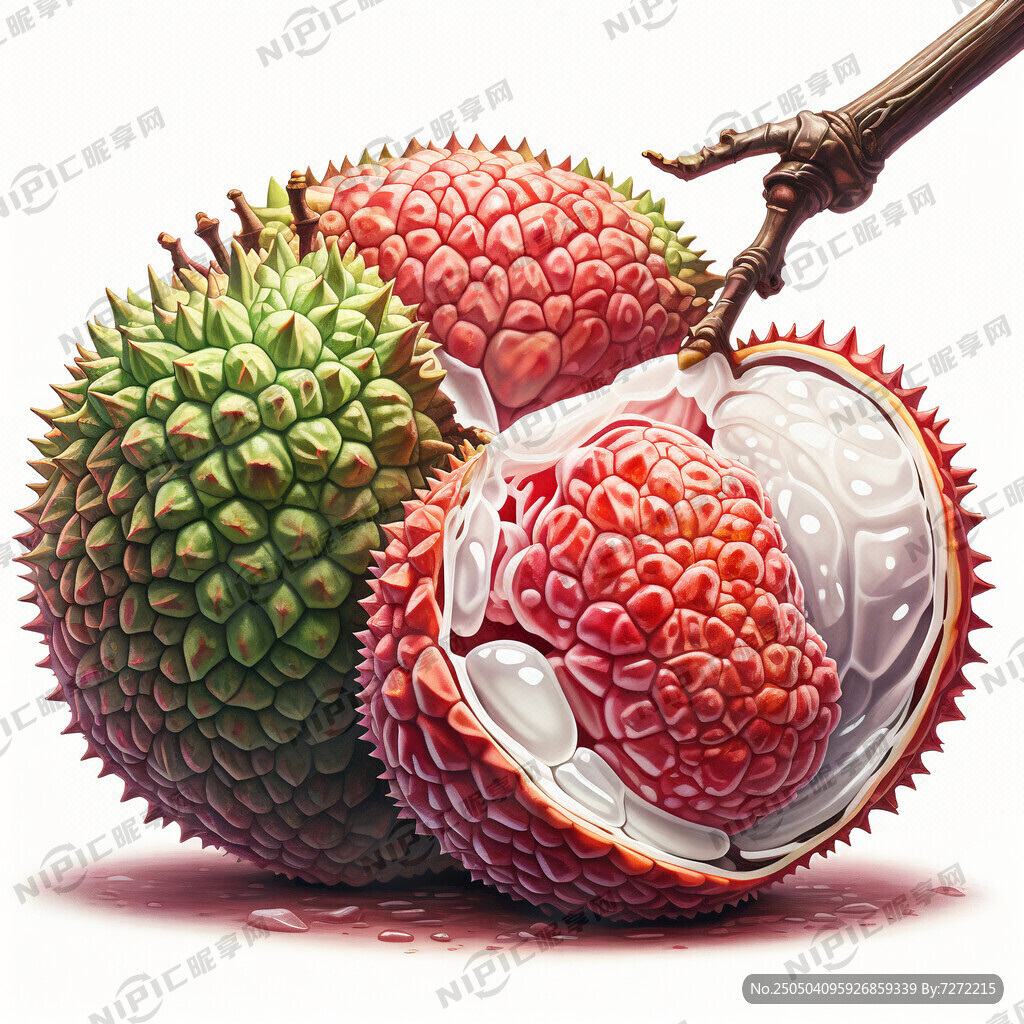 剥开的荔枝 果肉晶莹剔透