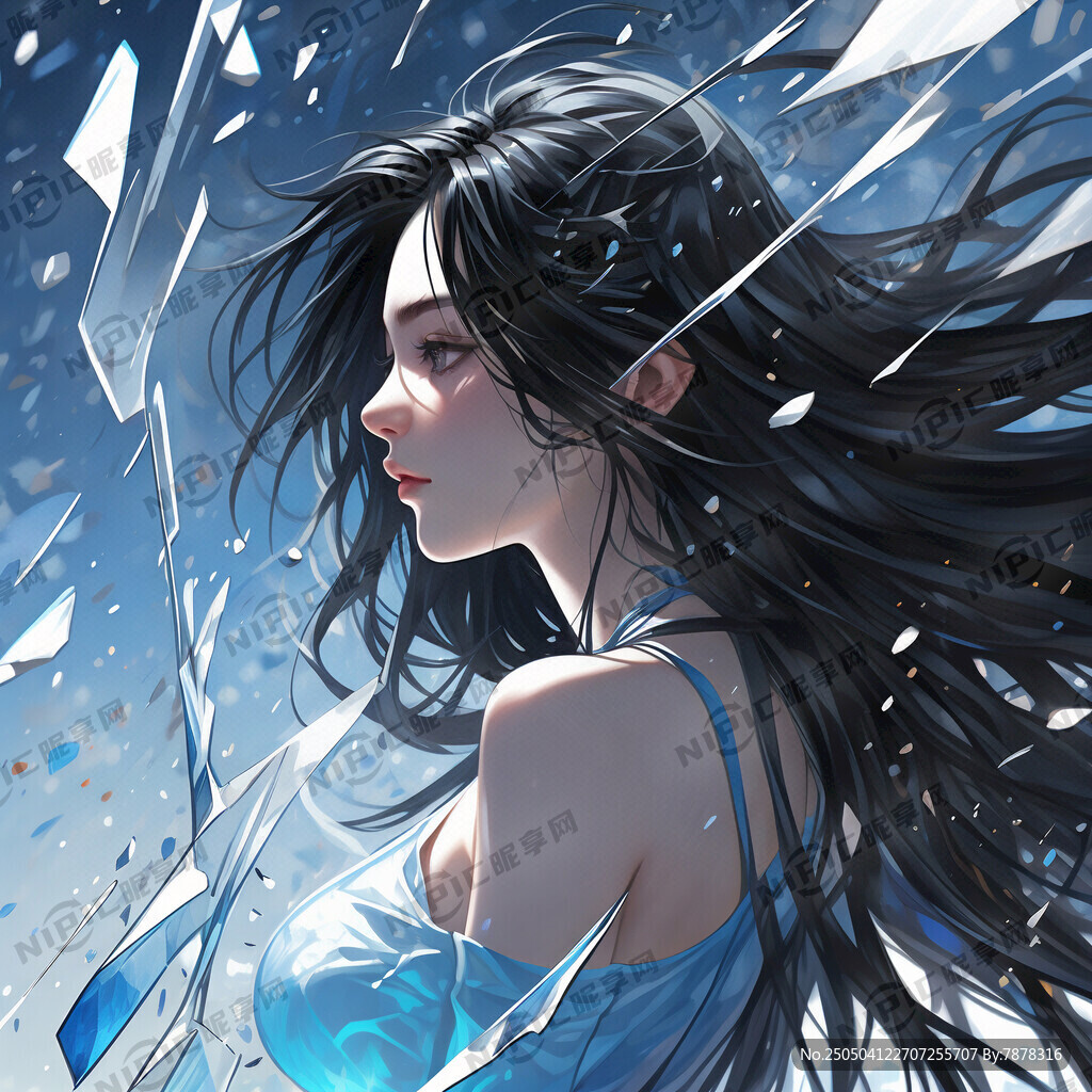 超现实主义 年轻女性 黑色长发