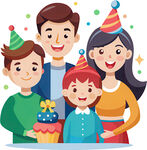 欢乐家庭生日聚会时刻