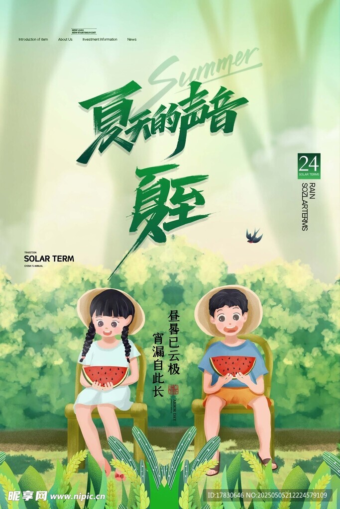 夏日庭院中的童趣时光