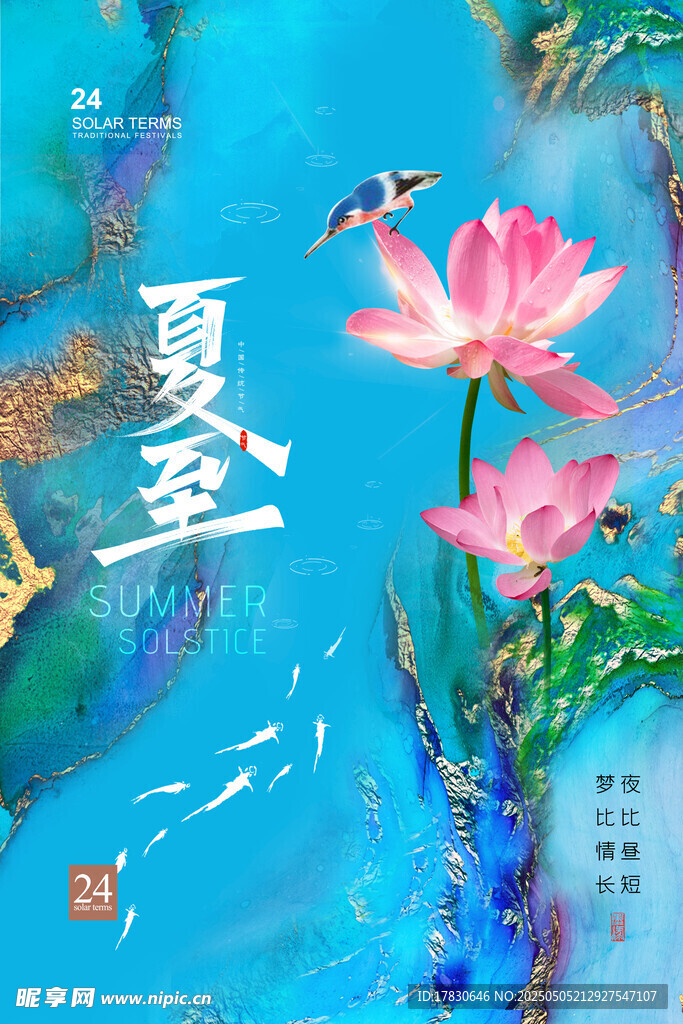 夏至荷花图