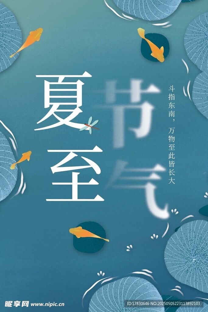 夏至节气海报设计元素