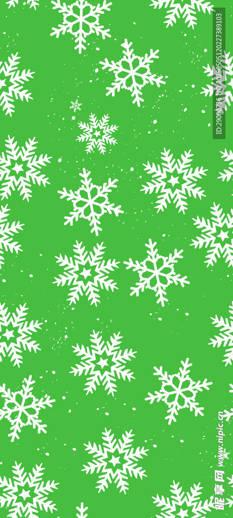 绿色背景雪花图案纹理