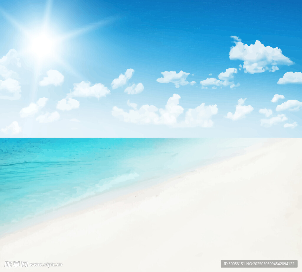 夏日美丽海滩风光