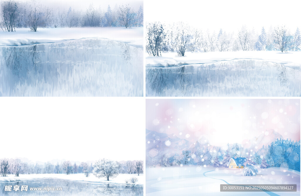 冬日雪景梦幻风景图集