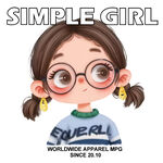 戴眼镜的双马尾简约女孩