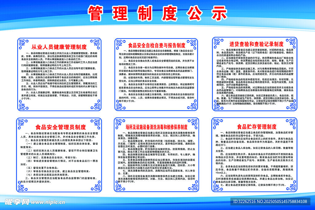 食品安全公示牌